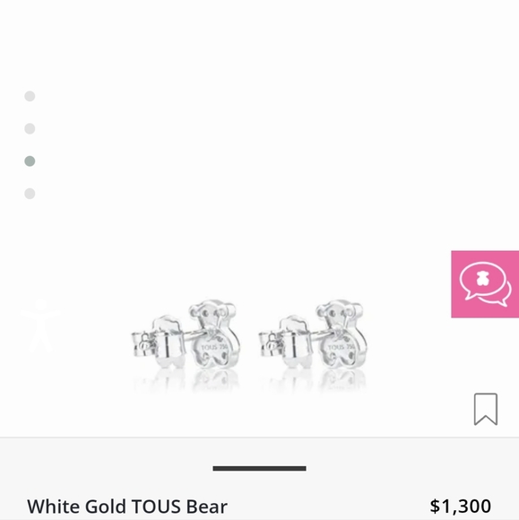 Tous White gold earrings with diamonds motif - Picture 5 of 5
